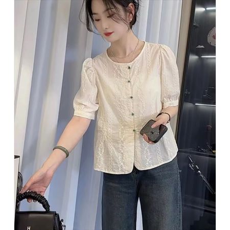Women's Short Sleeve Embroidered Shirt